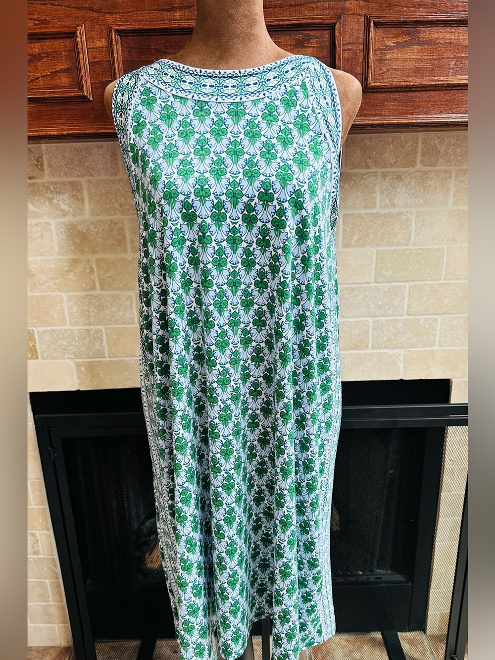 Sleeveless Green Floral Print Women's Dress by Max Studio & Jacket by Gabianni